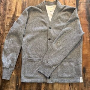 Todd Snyder Gray V-Neck Button Cardigan